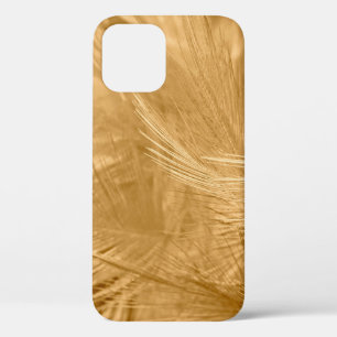 Brown vintage colour trends chicken feather textur iPhone 12 case