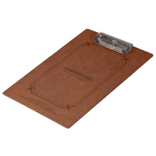 Brown Vintage Leather and Frame Clipboard