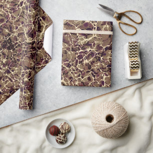 Brown Vintage Marbled Paper