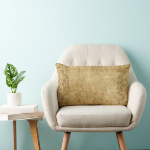 Brown Vintage paper parchment vines PLdesign Lumbar Cushion