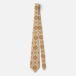 Brown vintage shabby pattern tie