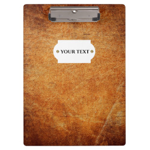 Brown vintage shaded leather clipboard