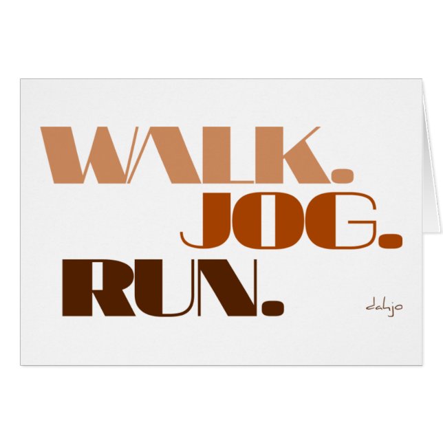 BROWN WALK JOG RUN (font CHUNKY) (Front Horizontal)