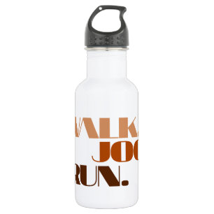 BROWN WALK JOG RUN (font CHUNKY) 532 Ml Water Bottle