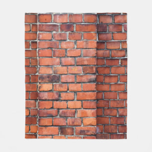 Brown wall brick fleece blanket