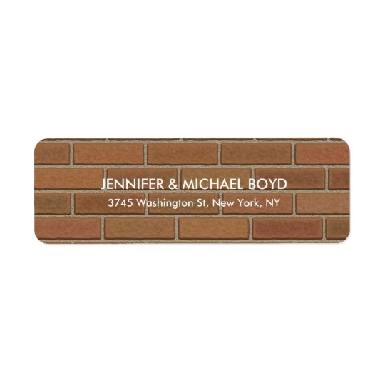 Brown Wall Unique Modern Stylish Sheet Return Address Label