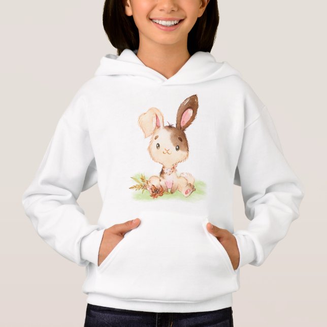 Brown Watercolor Little Bunny (Front)