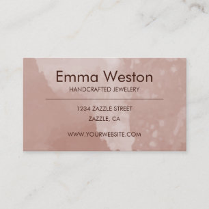Brown Watercolor Wash Business Card