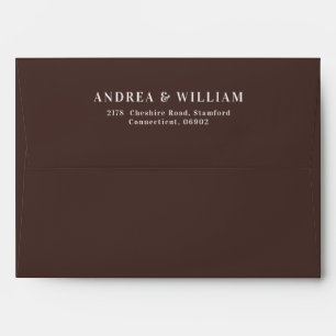 Brown Wedding Envelope