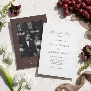 Brown Wedding  Invitation