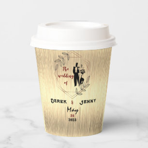Brown Wedding Paper Cups