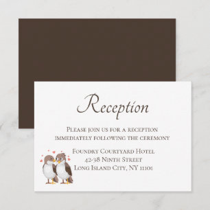 Brown Wedding Reception Lovebirds Party Love Invitation