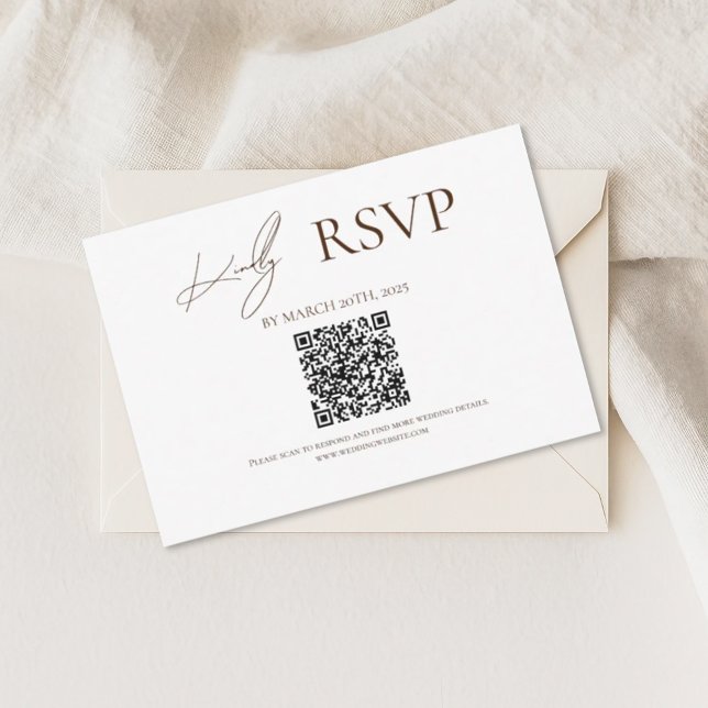 Brown Where Forever Begins Wedding RSVP Cards (Creator Uploaded)