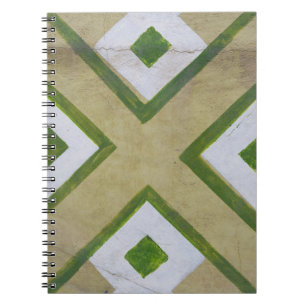 Brown, white, and green textile close-up photograp notebook