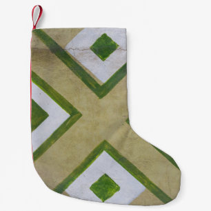 Brown, white, and green textile close-up photograp small christmas stocking