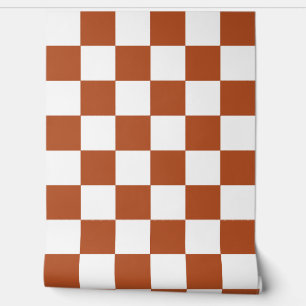 Brown White Chequered Check Wall Decor