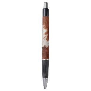 Brown White Cowhide