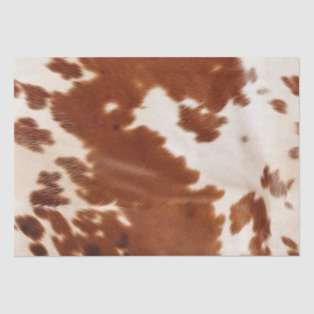 Brown White Cowhide Tissue Paper (Front)