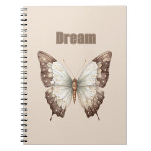 Brown White Dream Butterfly Notebook
