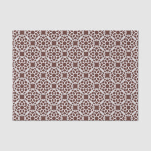 Brown White Geometric Seamless Pattern Tissue Paper