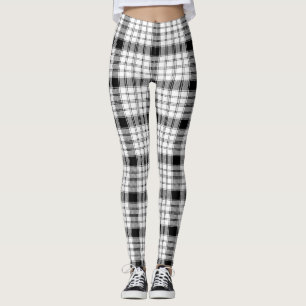 brown & white plaid leggings Leggings