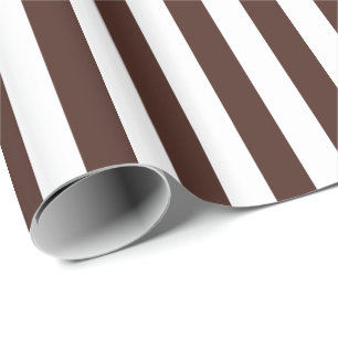 Brown/White Stripe Wrapping Paper