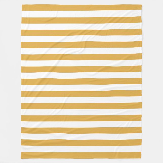 Brown White Stripes Template Elegant Trend Colours Fleece Blanket (Front)