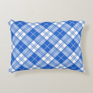 Brown White Tartan Pattern yxm0uat9 Decorative Cushion