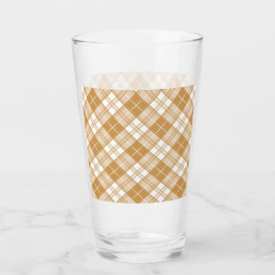 Brown White Tartan Pattern yxm0uat9 Glass