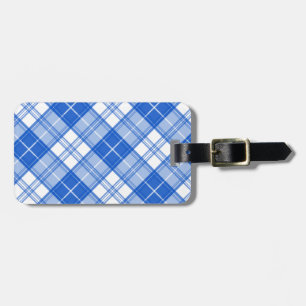 Brown White Tartan Pattern yxm0uat9 Luggage Tag