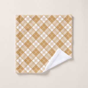 Brown White Tartan Pattern yxm0uat9 Wash Cloth