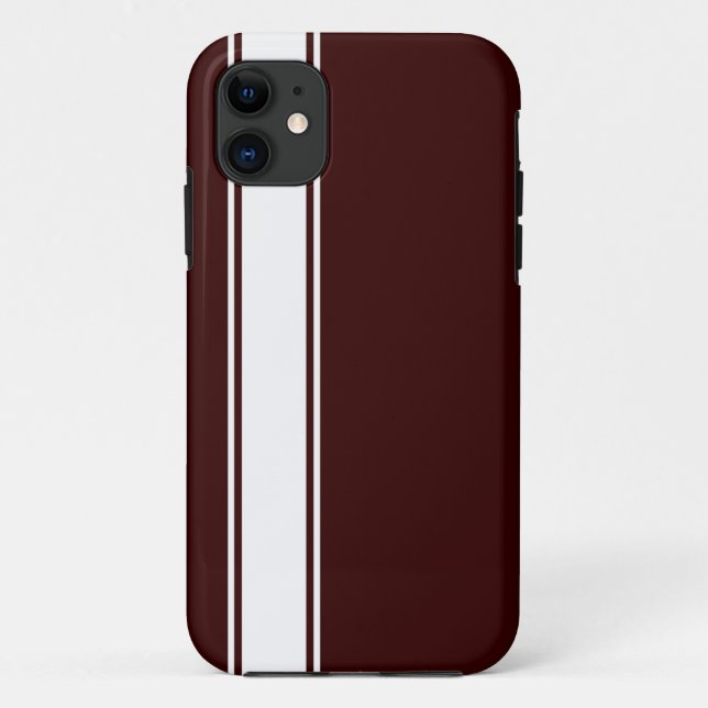 Brown & White Team Jersey Stripe iPhone 5s Case (Back)