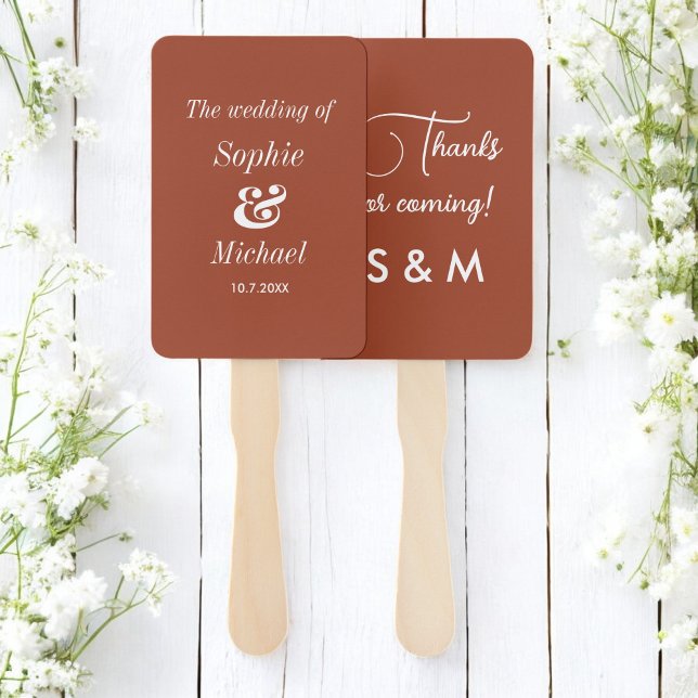 Brown White Wedding Ceremony Fans (Creator Uploaded)