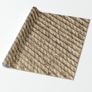 Brown wicker mat wrapping paper