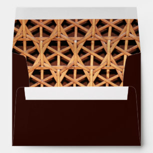 Brown Wicker Stars Envelope