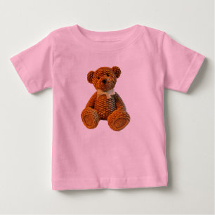 Brown Wicker Teddy Bear Baby T-Shirt