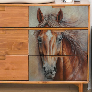 Brown Wild Horse Closeup Decoupage Tissue Paper