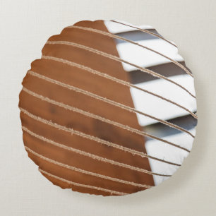 Brown window blinds during daytime round cushion