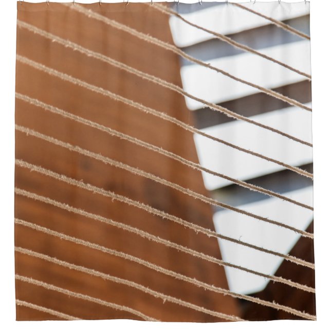 Brown window blinds during daytime shower curtain (Front)