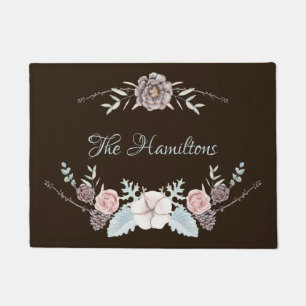 Brown Winter Foliage Personalised Doormat