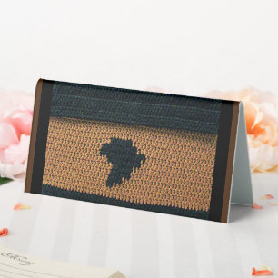 Brown with Black Africa Map Designer Crochet Print