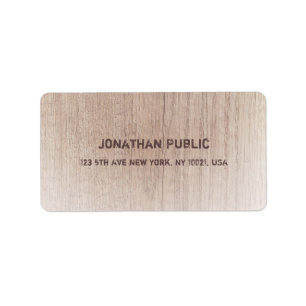 Brown Wood Board Look Distressed Text Template Label