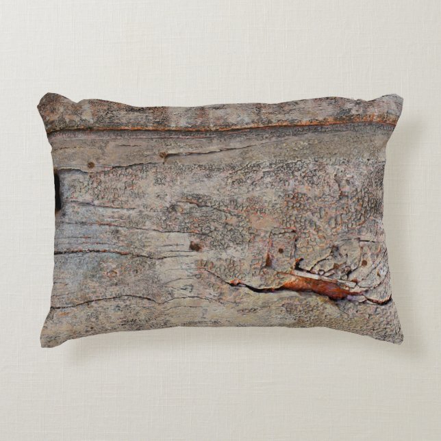 Brown wood decorative cushion (Front)