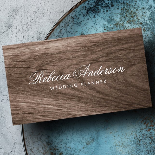 Brown wood elegant feminine professional business card (Brown wood elegant feminine professional business card)