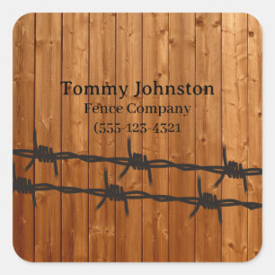 Brown Wood Fence Company  Square Sticker