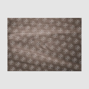 Brown wood grain add logo business packaging tissue paper
