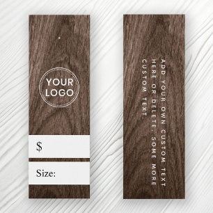 Brown wood grain look price tag