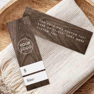 Brown wood grain look price tag