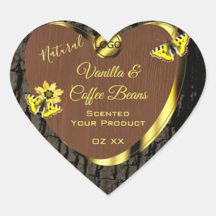 Brown Wood Grain Tree Bark Product Labels Add Logo