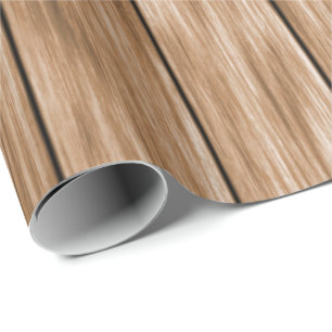 Brown Wood Panel Wrapping Paper
